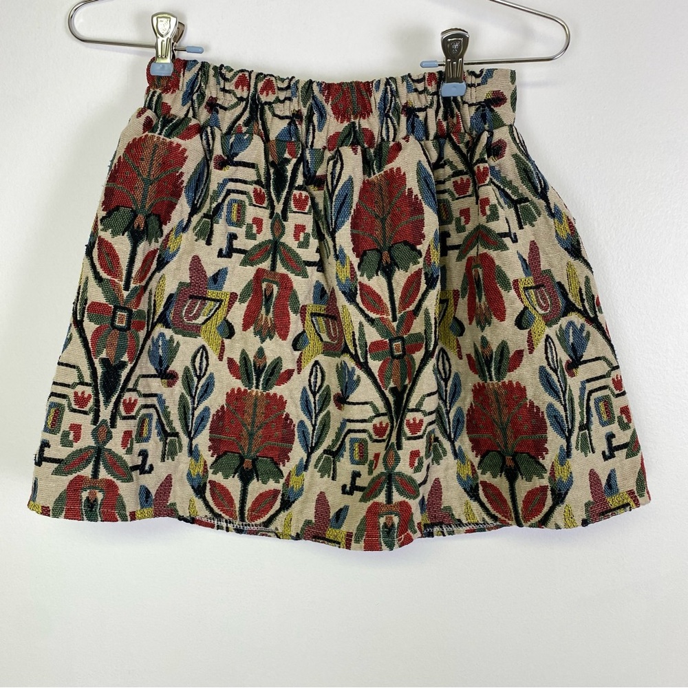 Home-made Retro Floral Skirt Lined